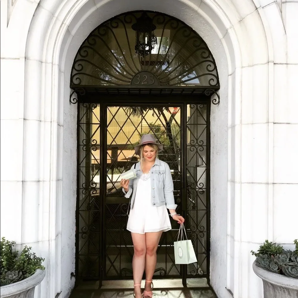 Forever 21 A Peach White Lace Jumpsuit - Picture 2 of 8